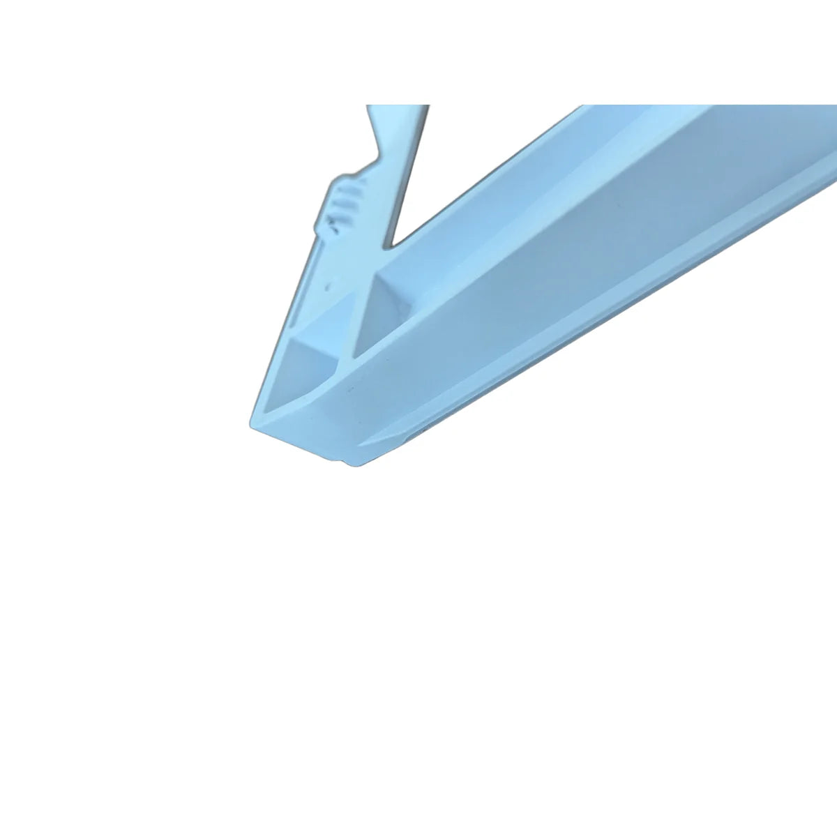 Edge profile of the Starlink kickstand base showing the internal ribbing that stiffens the arm.