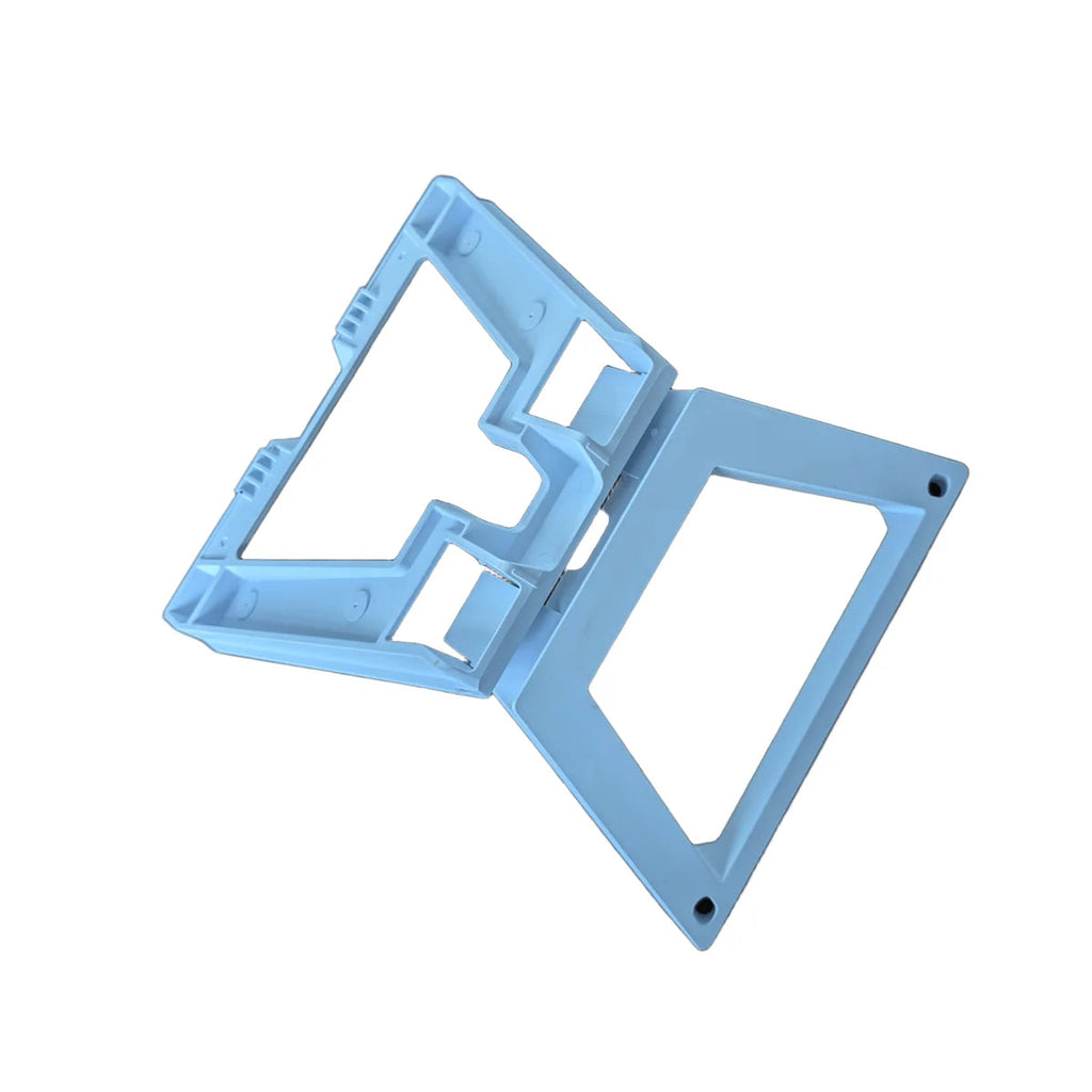 Starlink kickstand base opened at the hinge, showing both frame halves and the moulded bosses.