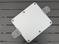 Starlink Mini roof mount kit by StarMax: armor case seen from above with two grey brackets fitted.